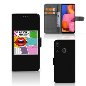 Samsung Galaxy A20s Wallet Case met Pasjes Popart Princess