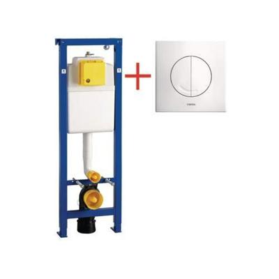 Wisa XS inbouwreservoir - 114-134x38cm - met Argos bedieningspaneel glans wit 8050452981