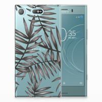 Sony Xperia XZ1 Compact | TPU Case | Leaves Grey
