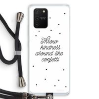 Confetti: Samsung Galaxy S10 Lite Transparant Hoesje met koord