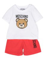 Moschino Kids ensemble haut-short à motif Teddy Bear - Blanc