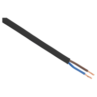 Q-Link Huishoudsnoer | Plat | Belastbaar tot 1200W | 2 x 0.75 mm² | 10 m | Zwart - 03.030.41