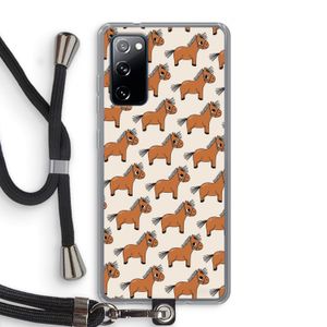 Pony: Samsung Galaxy S20 FE / S20 FE 5G Transparant Hoesje met koord