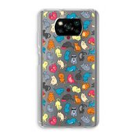 Kleurrijke katten: Xiaomi Poco X3 NFC Transparant Hoesje