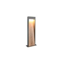 Trio Staande lampSalmon grijs met hout 60cm - 546960135