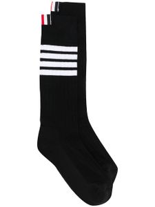 Thom Browne chaussettes à détails rayés - Noir