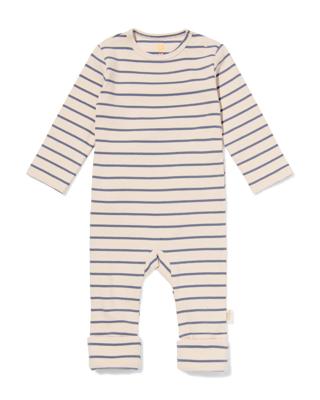 HEMA Newborn meegroei jumpsuit strepen ecru (ecru)