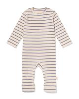 HEMA Newborn meegroei jumpsuit strepen ecru (ecru)