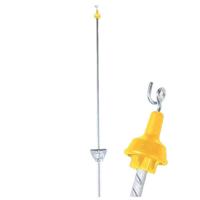 MM Rantsoenpaal ovaal veerstaal met krulisolator | 25 stuks