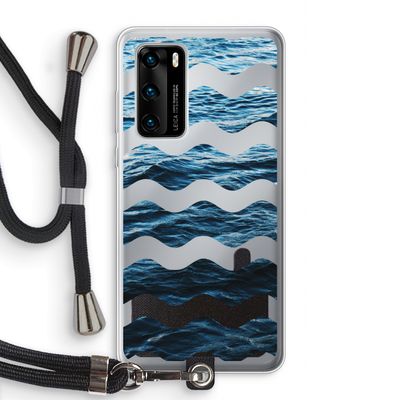 Oceaan: Huawei P40 Transparant Hoesje met koord