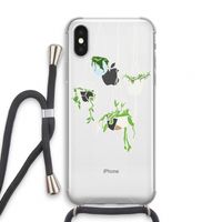 Hang In There: iPhone XS Transparant Hoesje met koord