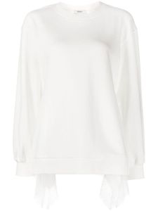 Goen.J sweat bordé de dentelle - Blanc