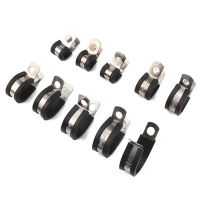 10 STKS auto rubber kussen Pijpklemmen RVS klemmen grootte: 3/8 inch (10mm)