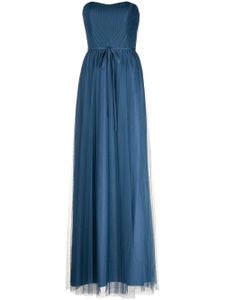 Marchesa Notte Bridesmaids robe longue à design sans bretelles - Bleu