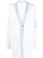 Thom Browne cardigan à 4 bandes signature - Blanc - thumbnail