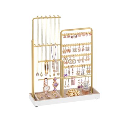 Sieradenhouder met Metalen Frame en Fluwelen Lade