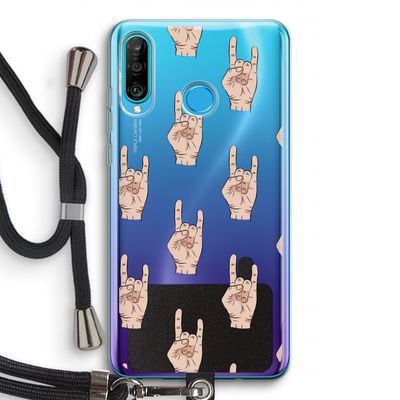 Rock: Huawei P30 Lite Transparant Hoesje met koord
