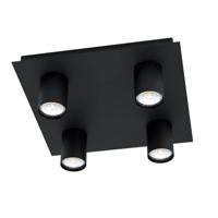 Eglo Zwarte opbouwspotValcasotto 4-lichts - 99516