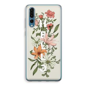 Hello bloemen: Huawei P20 Pro Transparant Hoesje