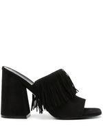 Stuart Weitzman mules Tia Fringe 100 mm - Noir