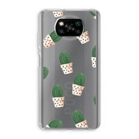 Cactusprint roze: Xiaomi Poco X3 Pro Transparant Hoesje