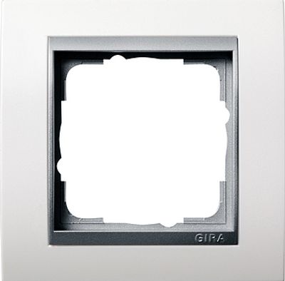 Gira Event Zuiverwit / Aluminium 1-voudig