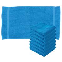 Towelcity Luxe badhanddoek - 8x - bright blauw - 50 x 90 cm - 550 grams - Badkamer textiel - Katoen