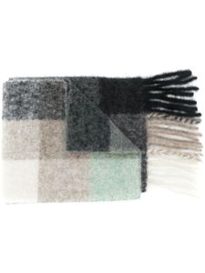 Acne Studios écharpe en mohair mélangé à rayures - Noir