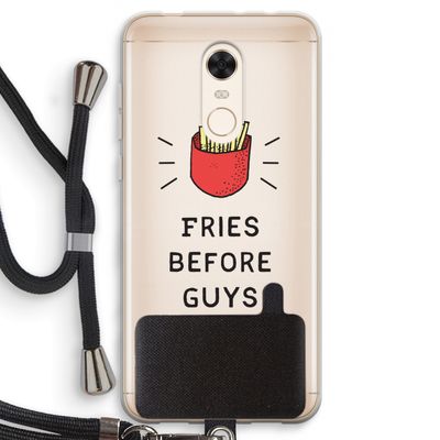 Fries before guys: Xiaomi Redmi 5 Transparant Hoesje met koord
