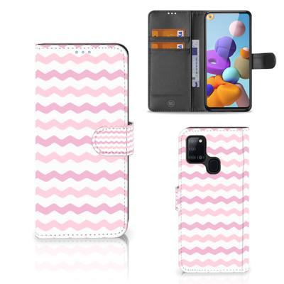 Samsung Galaxy A21s | Telefoon Hoesje | Waves Roze
