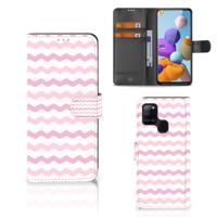 Samsung Galaxy A21s | Telefoon Hoesje | Waves Roze