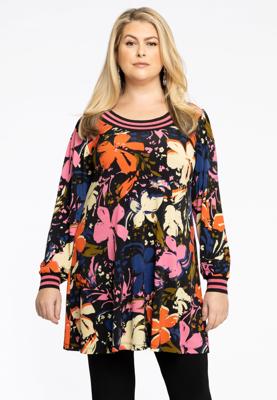 Yoek Tuniek Wide Bottom FIORE | Zwart | Maat 54/56