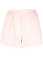 Sporty & Rich short en coton à logo brodé - Rose