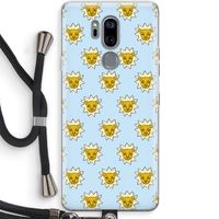 Leeuwenkoppen: LG G7 Thinq Transparant Hoesje met koord Leeuwenkoppen: LG G7 Thinq Transparant Hoesje met koord