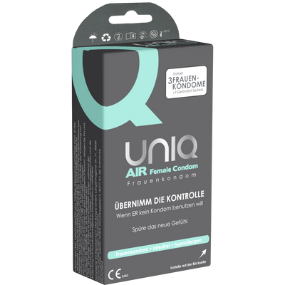 UNIQ AIR Female - 3 Latexvrije Vrouwencondooms