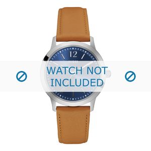 Guess horlogeband W0922G8 Exchange Leder Bruin 20mm + standaard stiksel