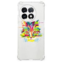 OnePlus 11 Stevig Bumper Hoesje Cat Color - thumbnail