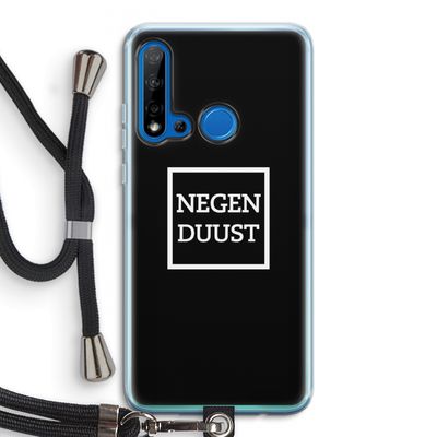 Negenduust black: Huawei P20 Lite (2019) Transparant Hoesje met koord