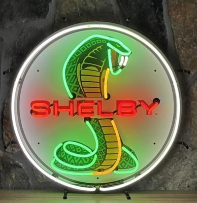 Shelby Cobra Logo Neon Verlichting DELUXE 60 cm - Groen, Rood, Geel, Wit