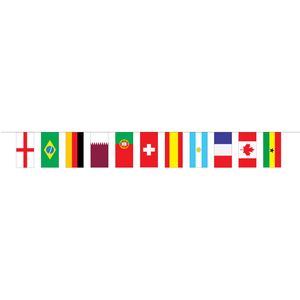 Internationale landenvlaggen vlaggenlijn/slinger 10 meter