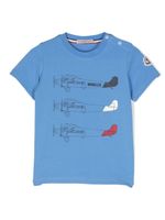 Moncler Enfant logo-print short-sleeve T-shirt - Bleu - thumbnail