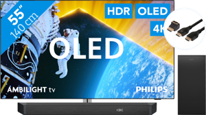 Philips 55OLED809 - Ambilight (2024) + Soundbar + Hdmi kabel