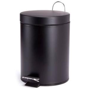 MSV badkamer|toilet pedaalemmer - zwart - 5 liter - 20 x 28 cm