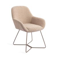 Jesper Home Eetkamerstoel 'Kushi' Beehive Rose, kleur Flax Relax