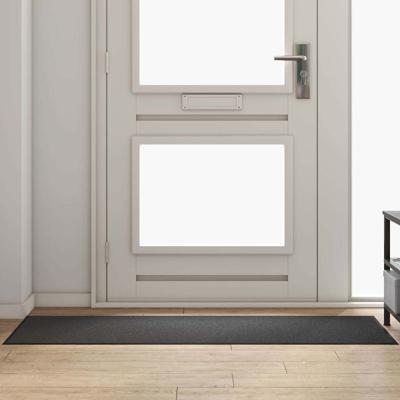 Deurmat Antraciet en Zwart 60 x 180 cm Polypropyleen en vinyl