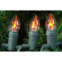 Kerstverlichting vlam kaars 10 lampjes buiten