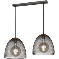 LED Hanglamp - Trion Ivan - E27 Fitting - 2-lichts - Rond - Antiek Nikkel - Aluminium - thumbnail