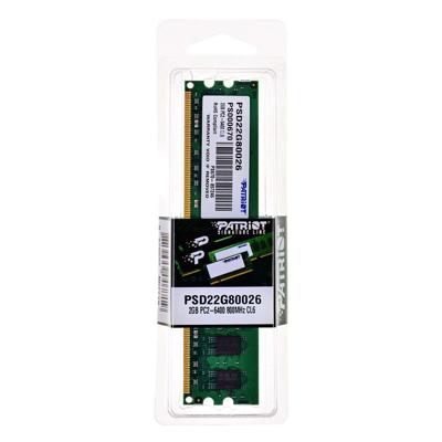 Patriot Memory 2GB PC2-6400 geheugenmodule DDR2 800 MHz