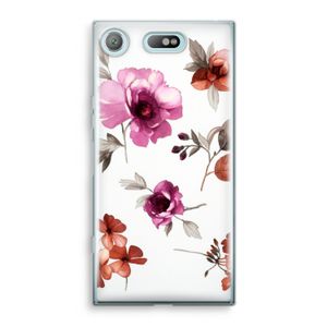 Geschilderde bloemen: Sony Xperia XZ1 Compact Transparant Hoesje