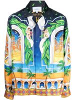 Casablanca Overhemd met grafische print - Blauw - thumbnail